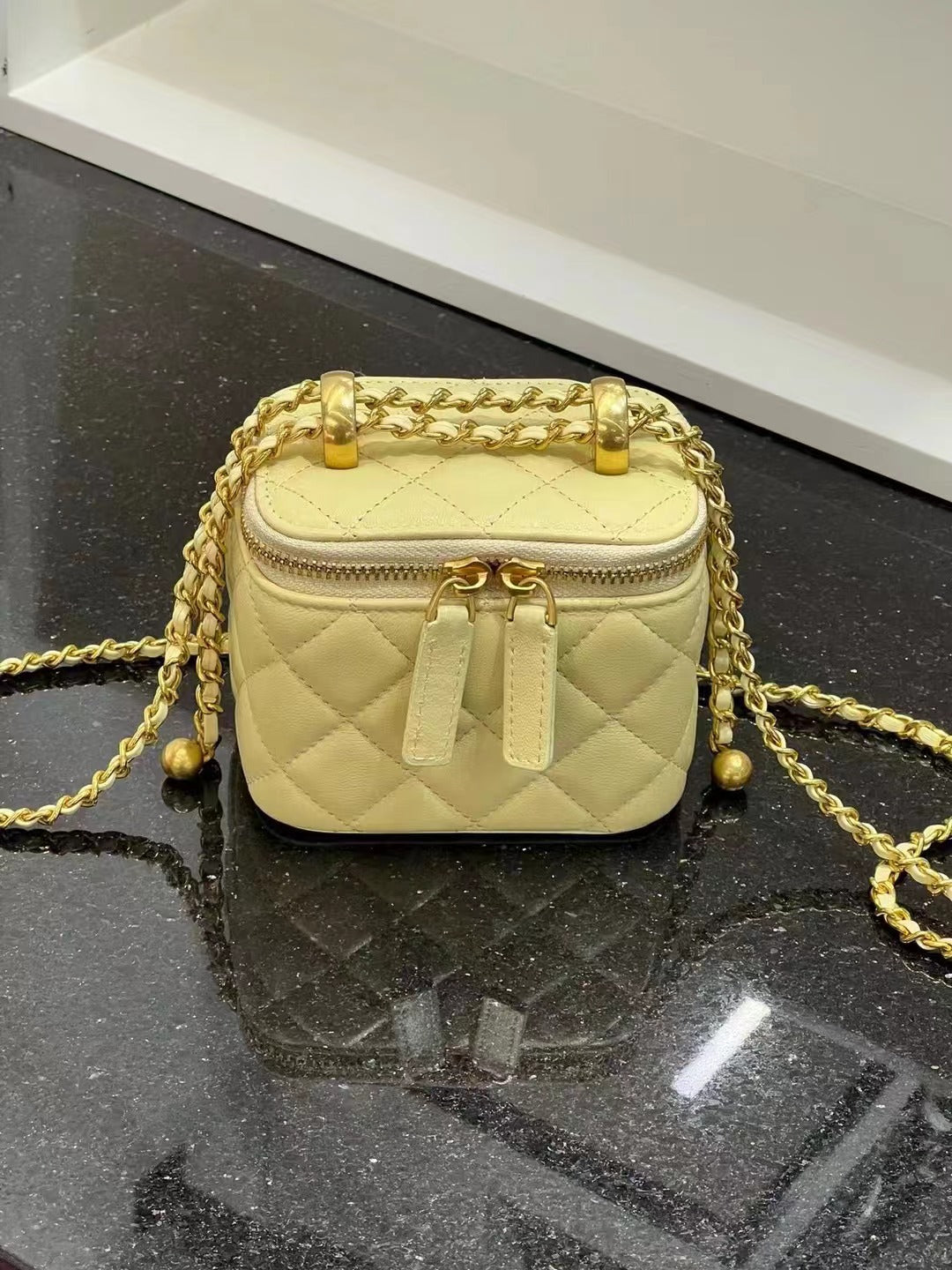 Sheepskin Classic Style Rhombus Chain Hand Carrying Double Crossbody Bags