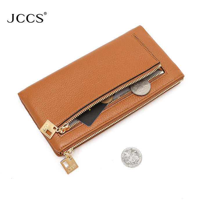 Women's Leather Long Large Capacity Multiple Slots Ladies Wallets