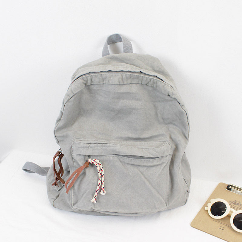 Style Washed Canvas Simple Mori Literary Backpacks