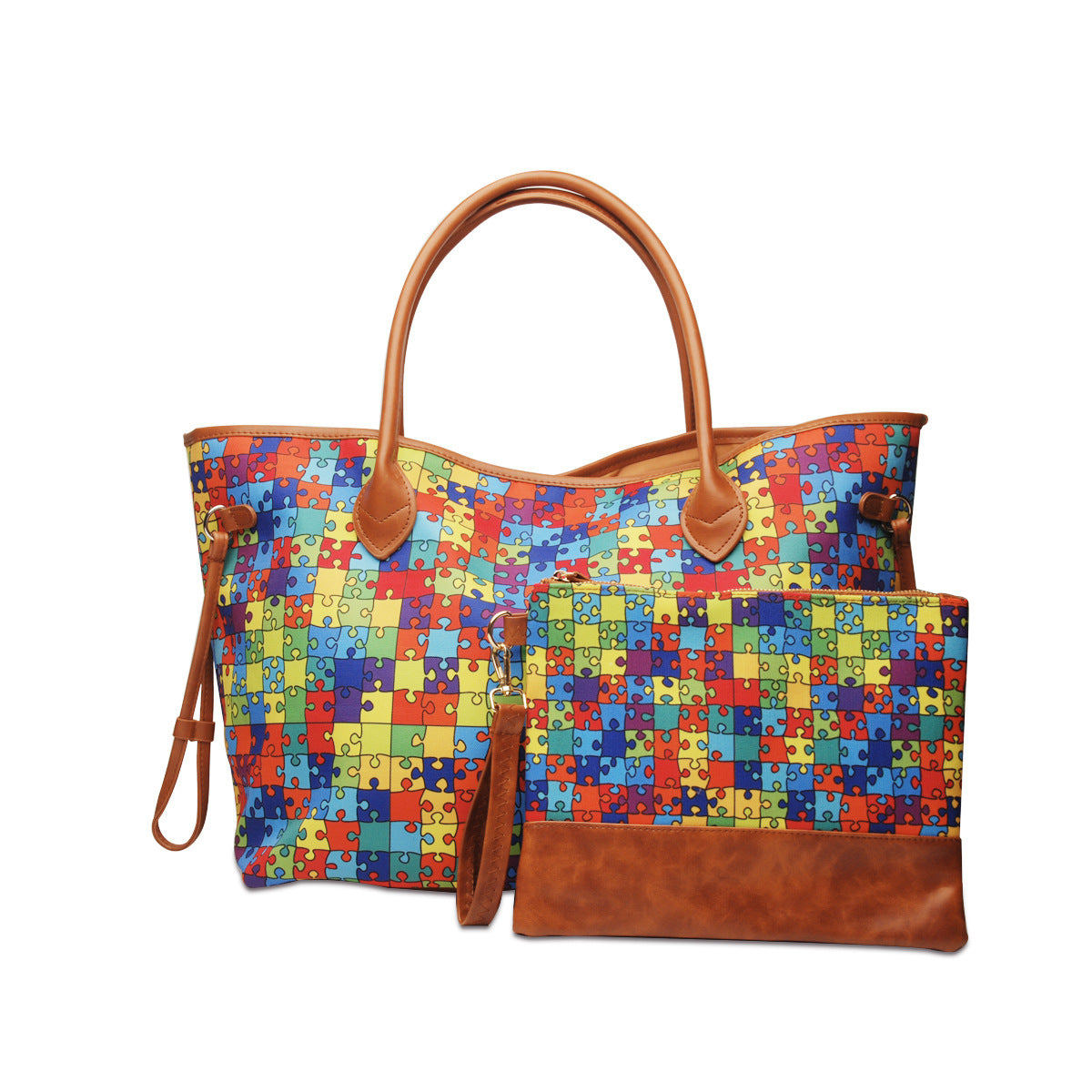 Women's Canvas Print Large Capacity Fashion Combination Bags