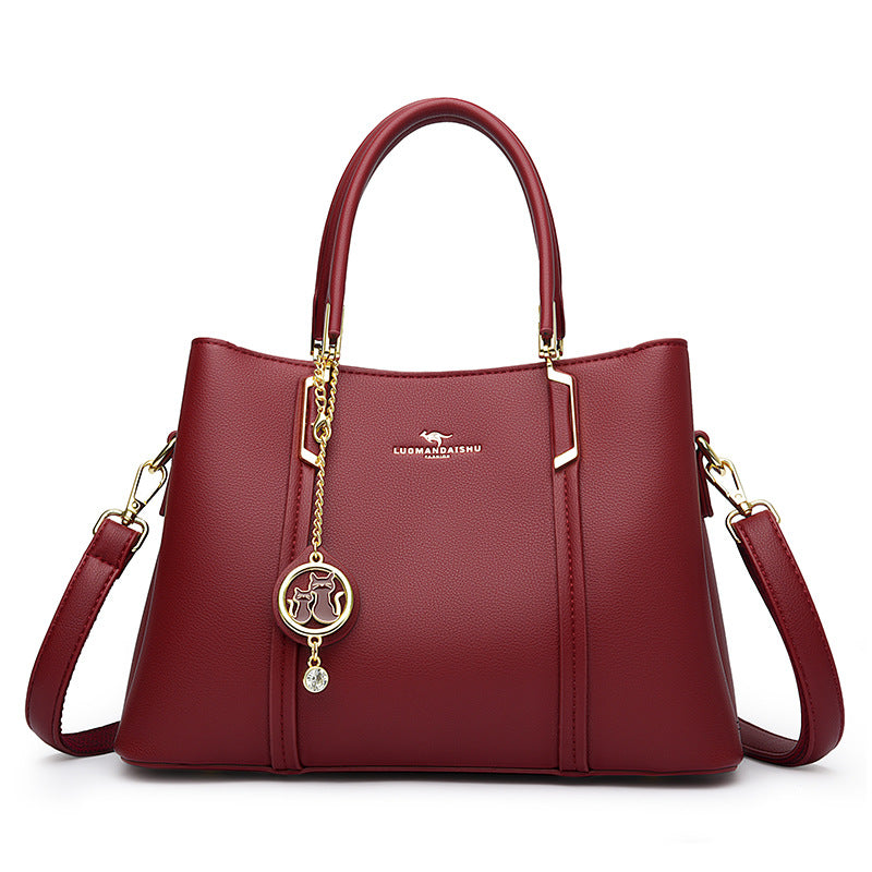 Women's Fashion Large Capacity Soft Leather To Give Handbags