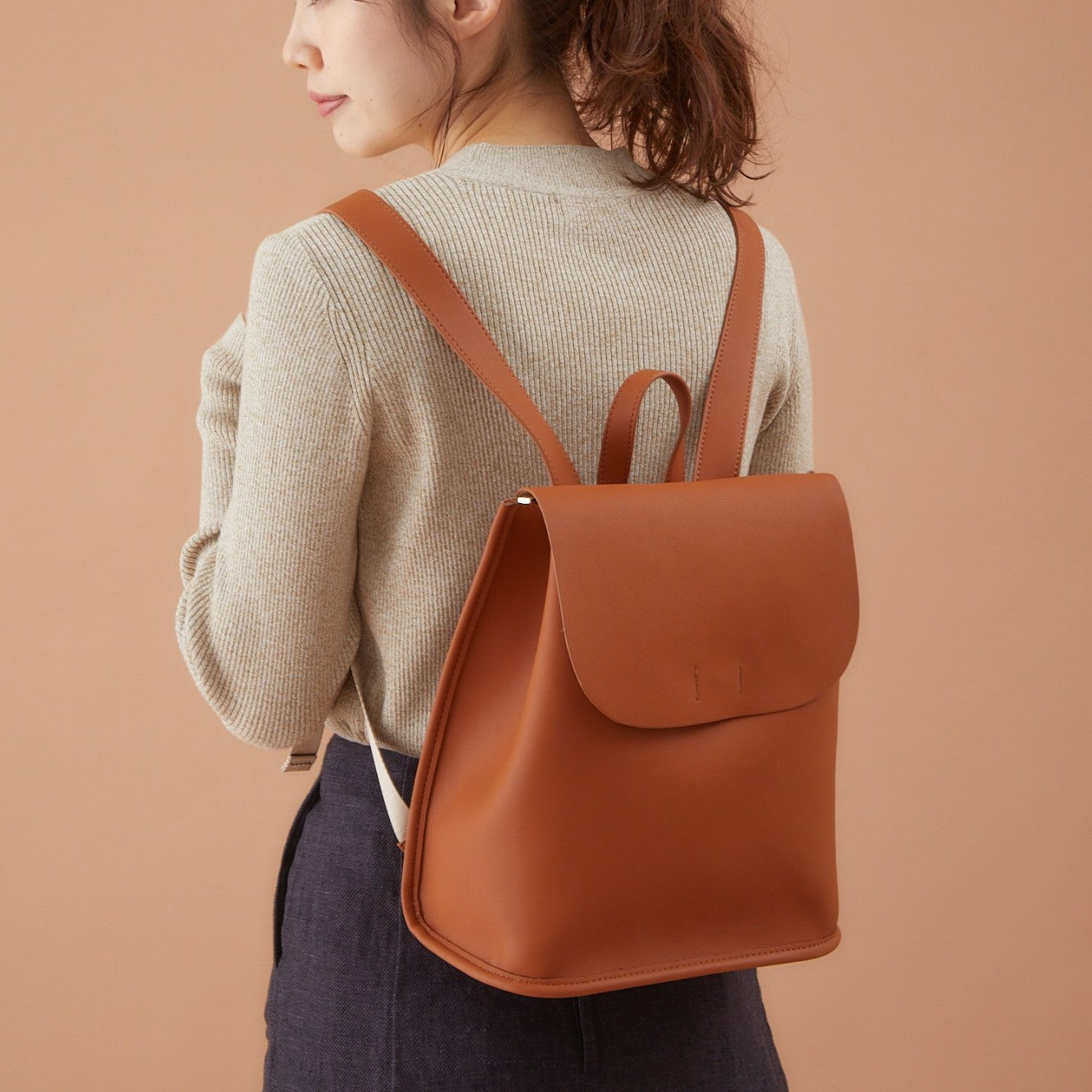 Women's Beautiful Innovative Pretty Tide Leather Backpacks