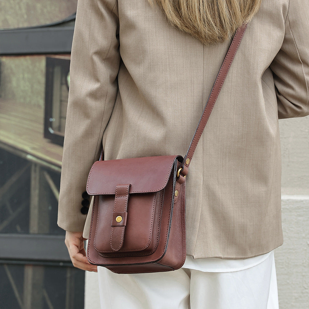 Women's Durable Leather Retro Large Capacity Crossbody Bags