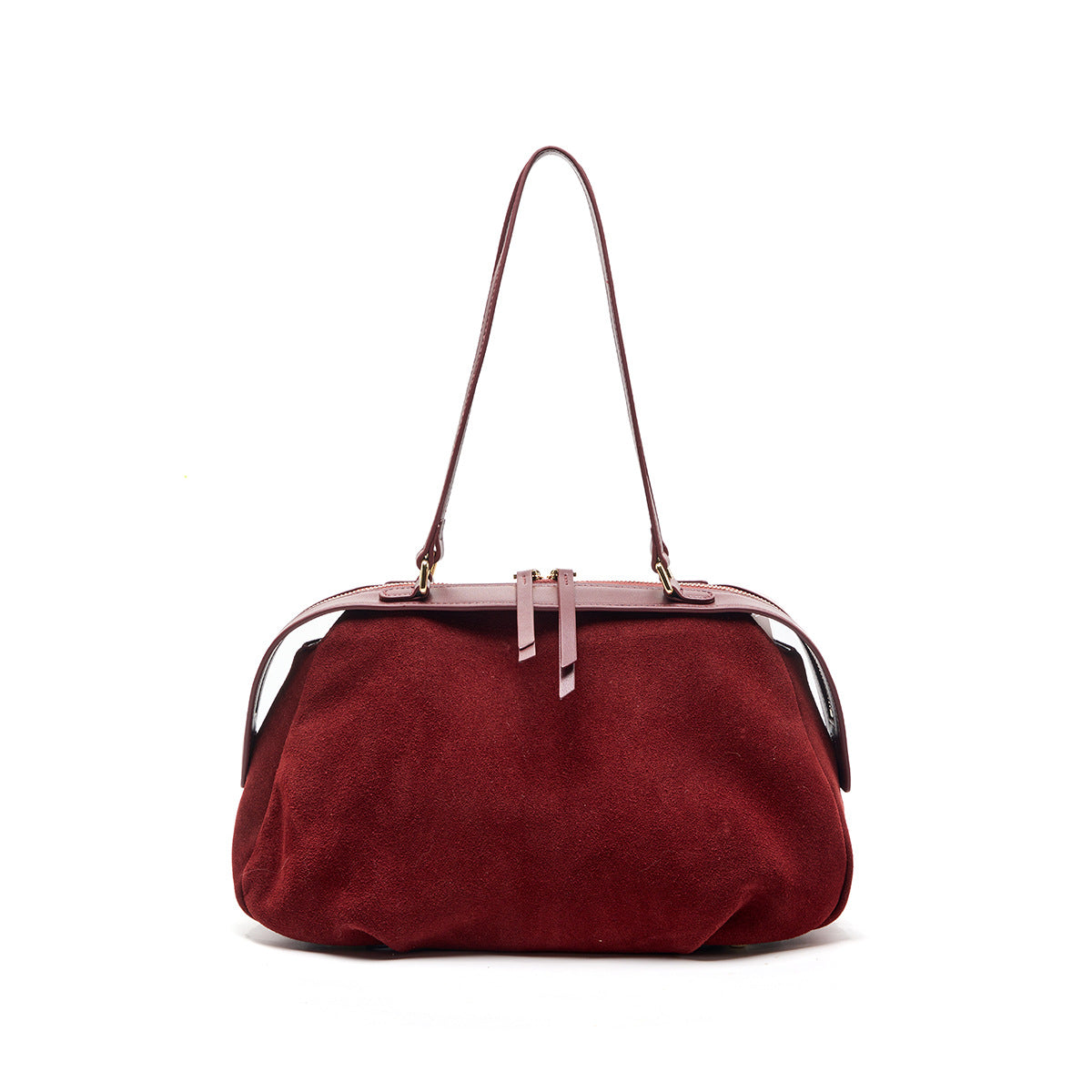 Women's Sense Niche Frosted Cowhide Portable Fashion Simple Shoulder Bags