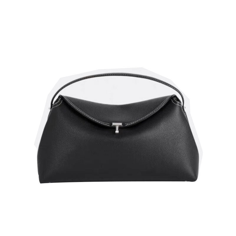 Women's Pillow Underarm Fashion Cattlehide Leather Commuter Bags