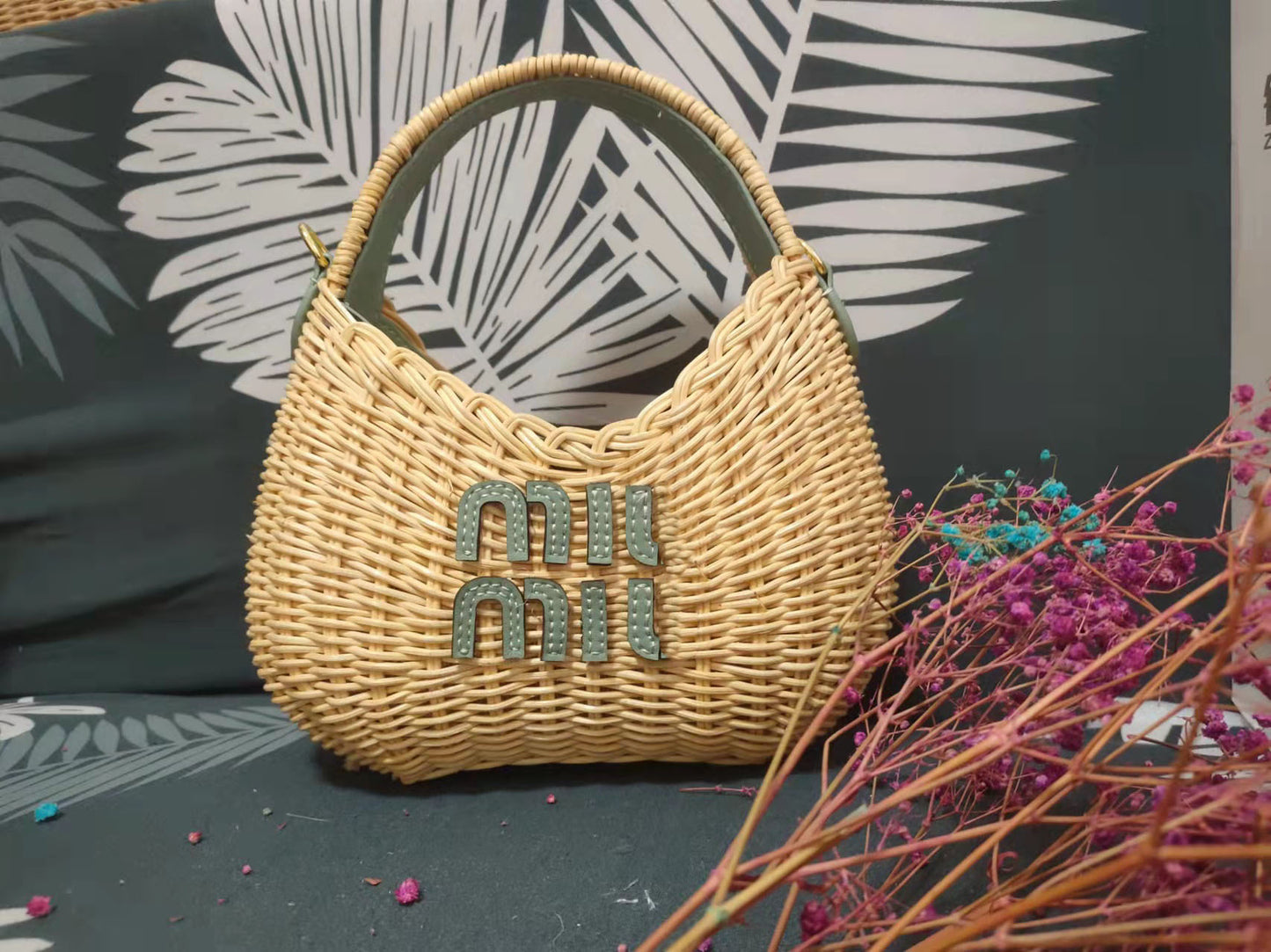 Home Rattan Weave Primary Color Hand-woven Handbags