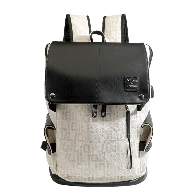 Men's Fashion Trends White Large Capacity Boy Men's Bags