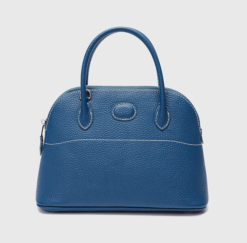 Women's Litchi Pattern First Layer Cowhide Portable Bags