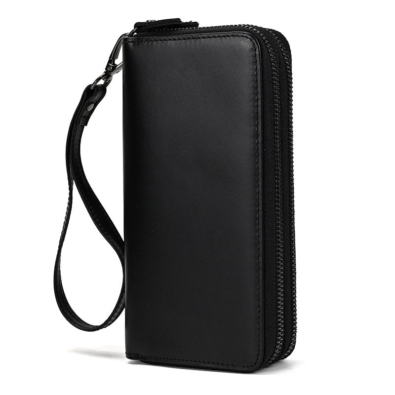 Men's Horse Leather Zipper Long Genuine Premium Men's Handbags