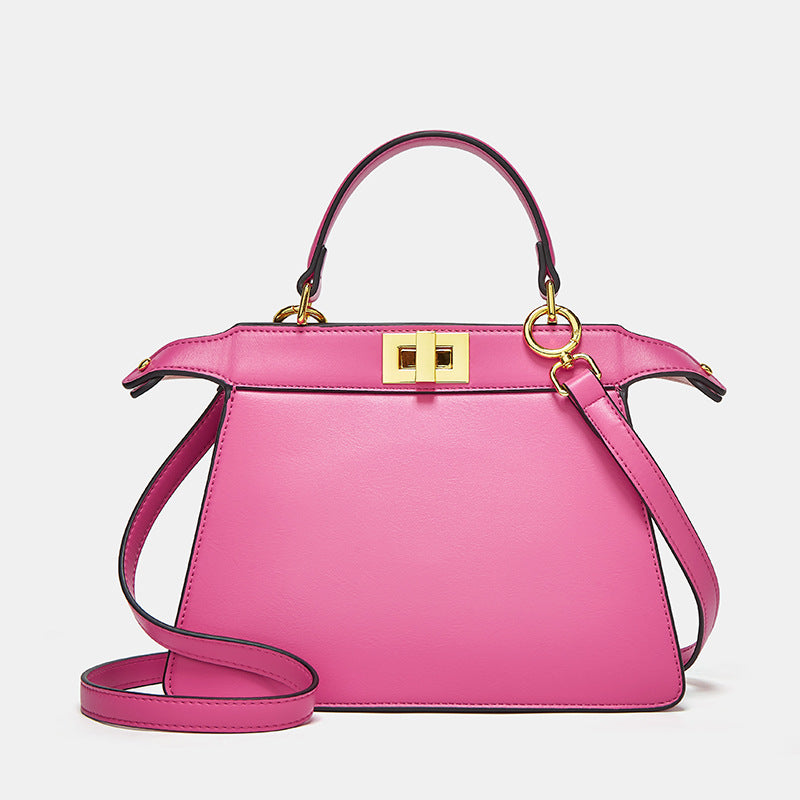 Women's Korean Fashionable Simple Solid Color Kelly Bags