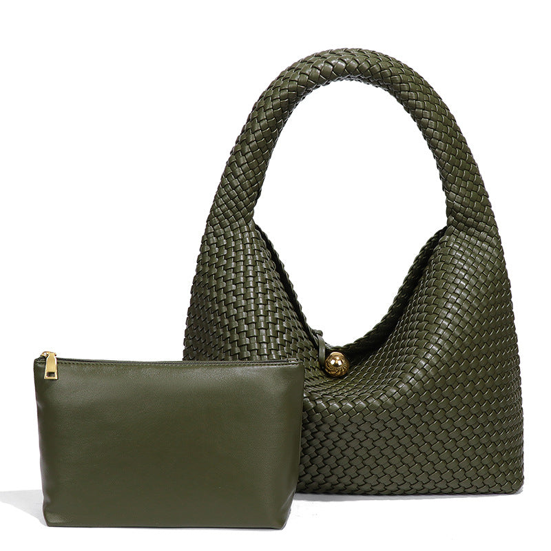 Fashion Large Capacity Hand-woven Dumpling Selenodont Armpit Bags