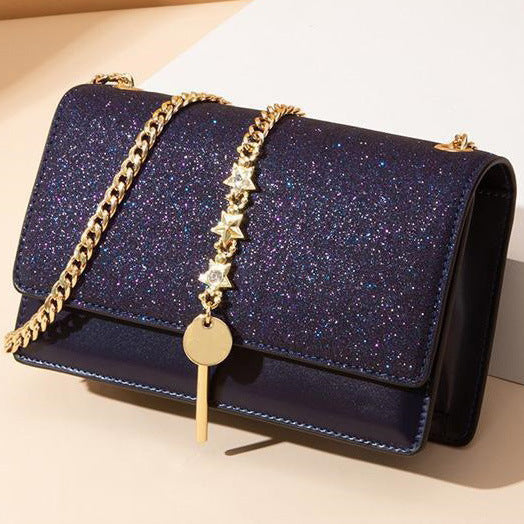 Women's Leather Summer Starry Sky Chain Fashionable Shoulder Bags