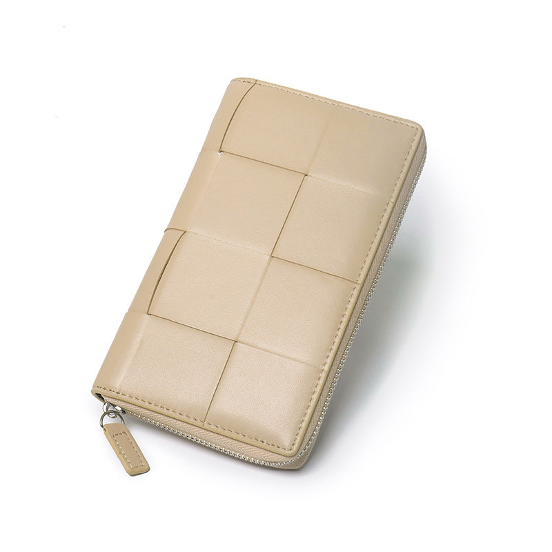 Women's Long Genuine Leather Large Capacity Sheepskin Ladies Wallets