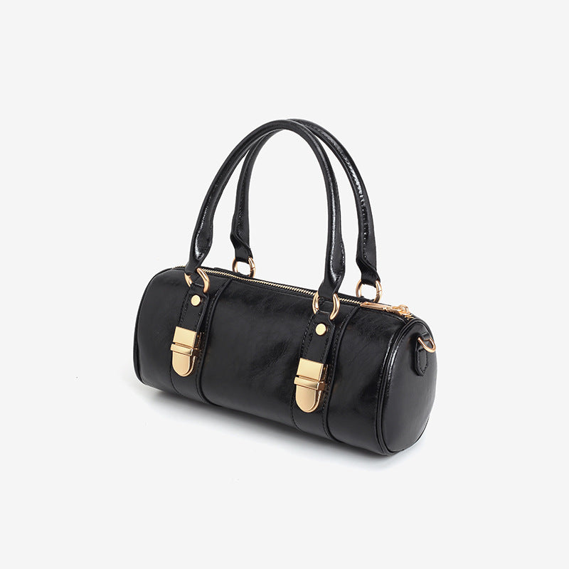 Women's Portable Boston High-grade Oil Wax Leather Crossbody Bags