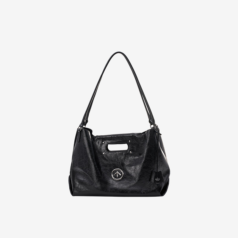 Large Capacity Commuter Leather Portable Soft Shoulder Bags