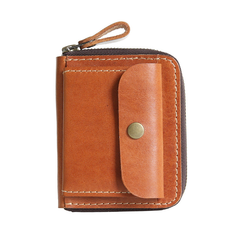 Men's Layer Cowhide Short Genuine Leather Inside Men's Wallets