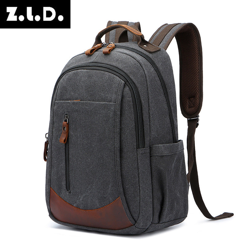 Men's New Trendy Canvas Portable Computer Backpacks