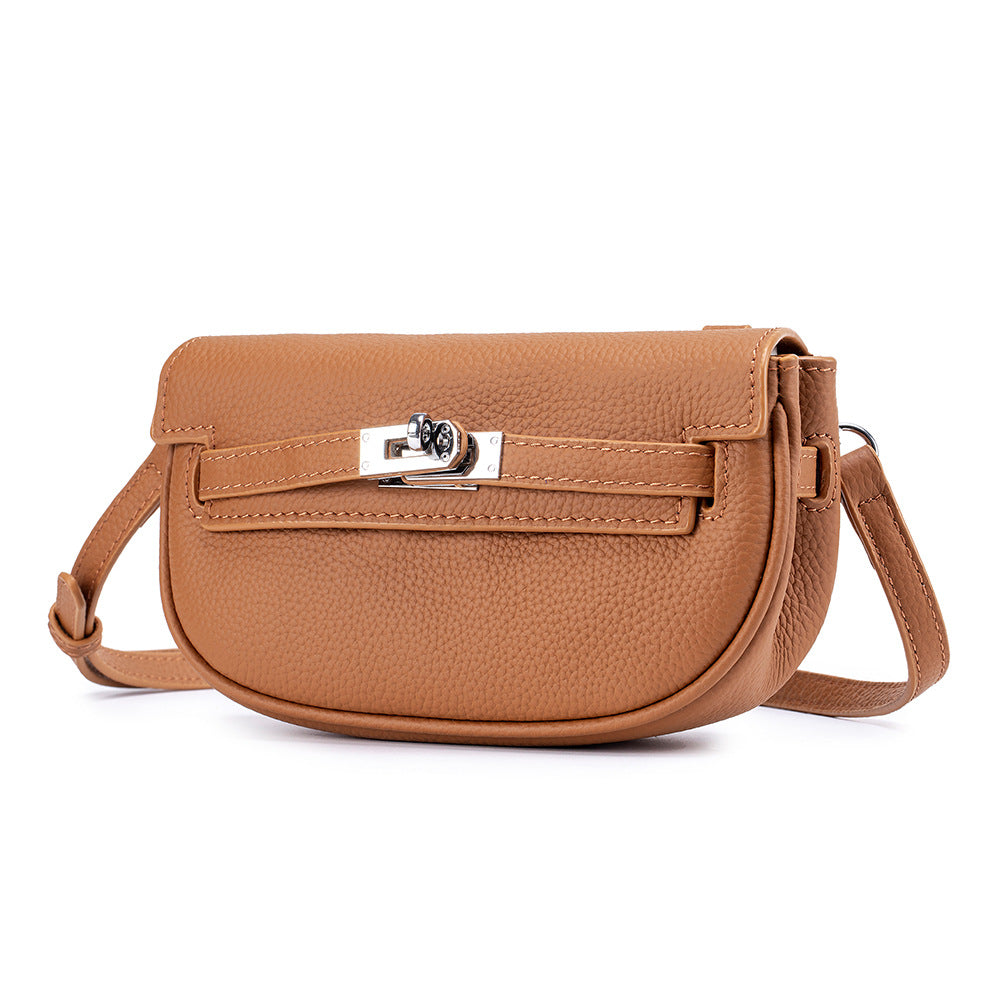 Women's Layer Cowhide Niche Stylish Lightweight Leather Bags