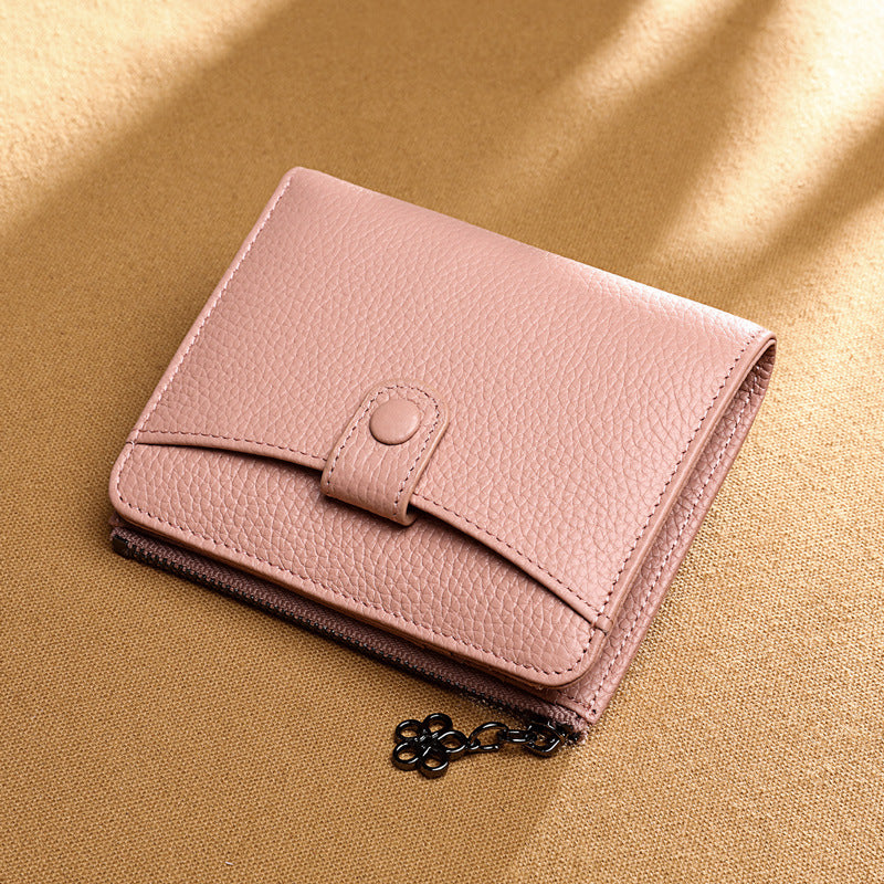 Women's Leather Short Zipper Fashion Korean Style Ladies Wallets