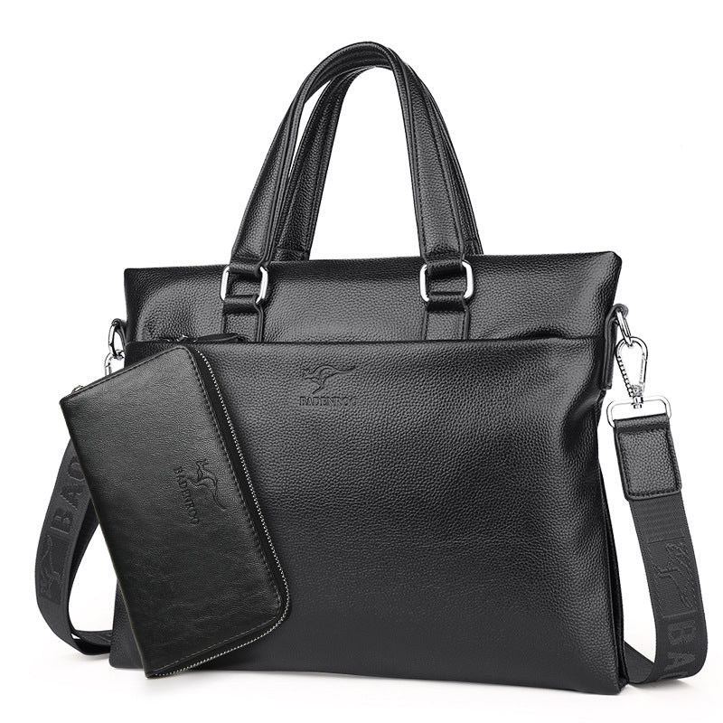 Men's File Office Trip One First Layer Men's Handbags