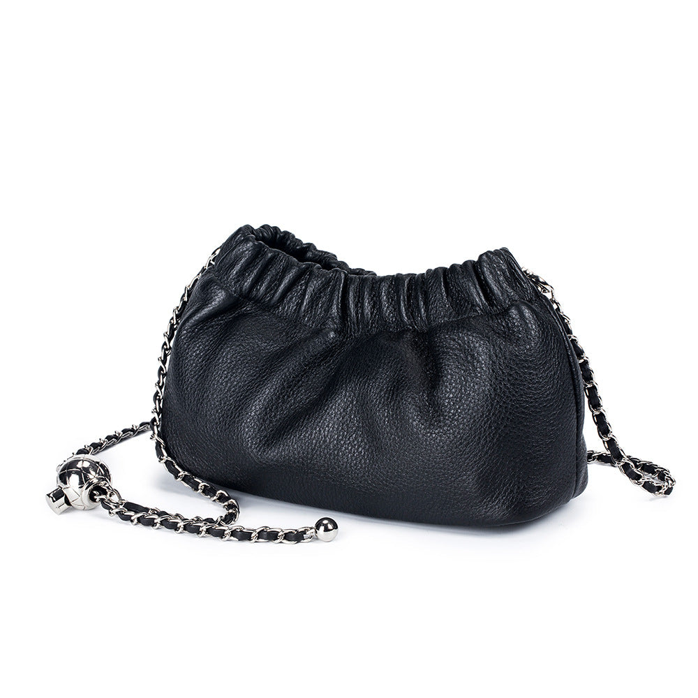 Women's Genuine Leather Chain Underarm High-grade Cloud Bags