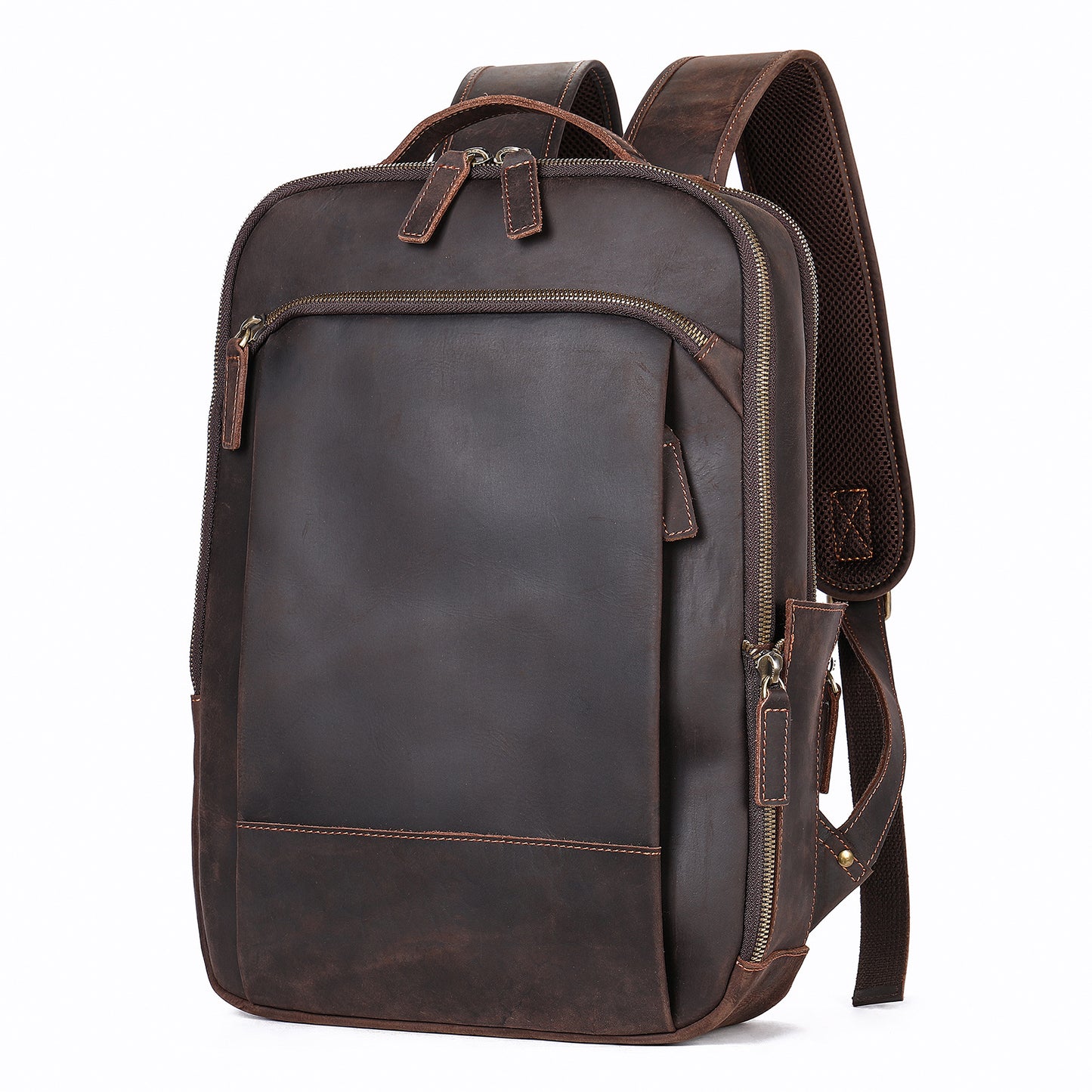 Men's Horse Leather Large Capacity Vintage First Backpacks
