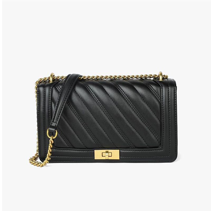 Women's Genuine Leather Chain Large Capacity Soft Shoulder Bags