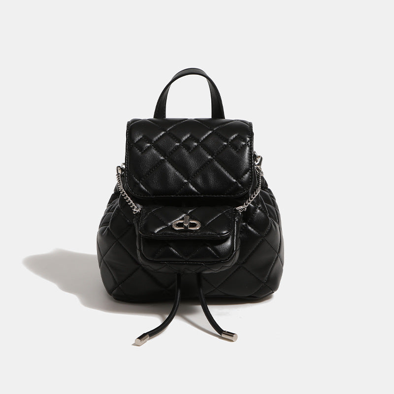 Women's Classic Style Rhombus Female Niche High Backpacks