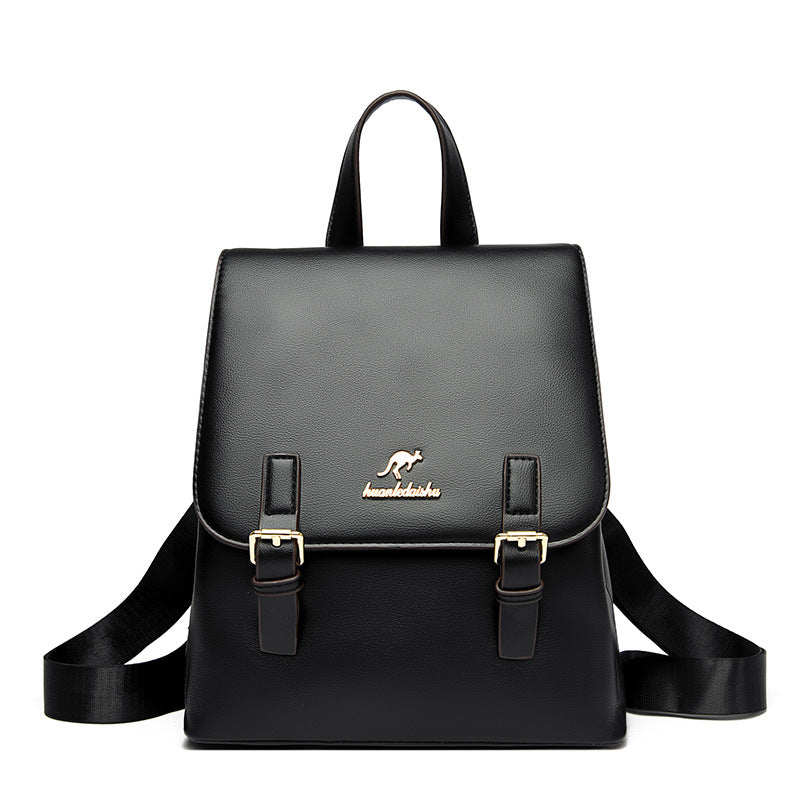 Women's Popular Closed Toe Cattle Leather Flow Backpacks