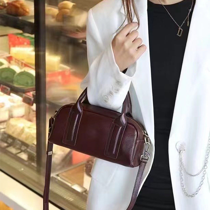 Women's Leather Pillow Niche Trendy Large Capacity Handbags