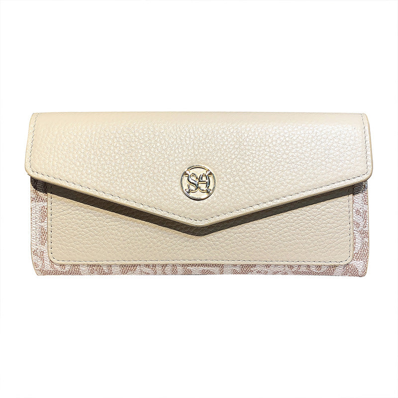 Women's Fashion Long Two Fold Leather Ladies Wallets