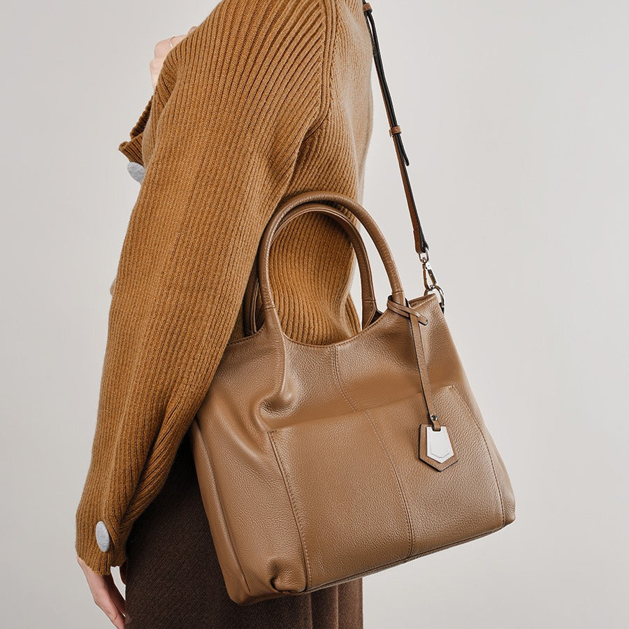 Women's First Layer Cowhide Big One Vintage Handbags