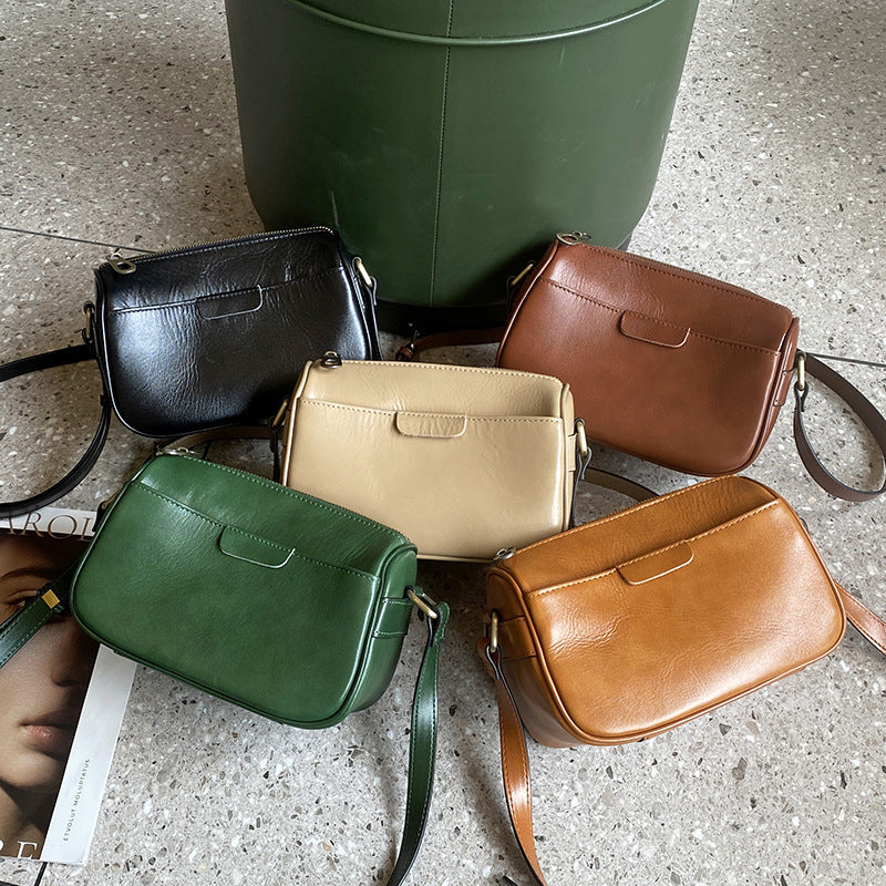 Tanning Leather Summer Genuine Niche Mild Shoulder Bags