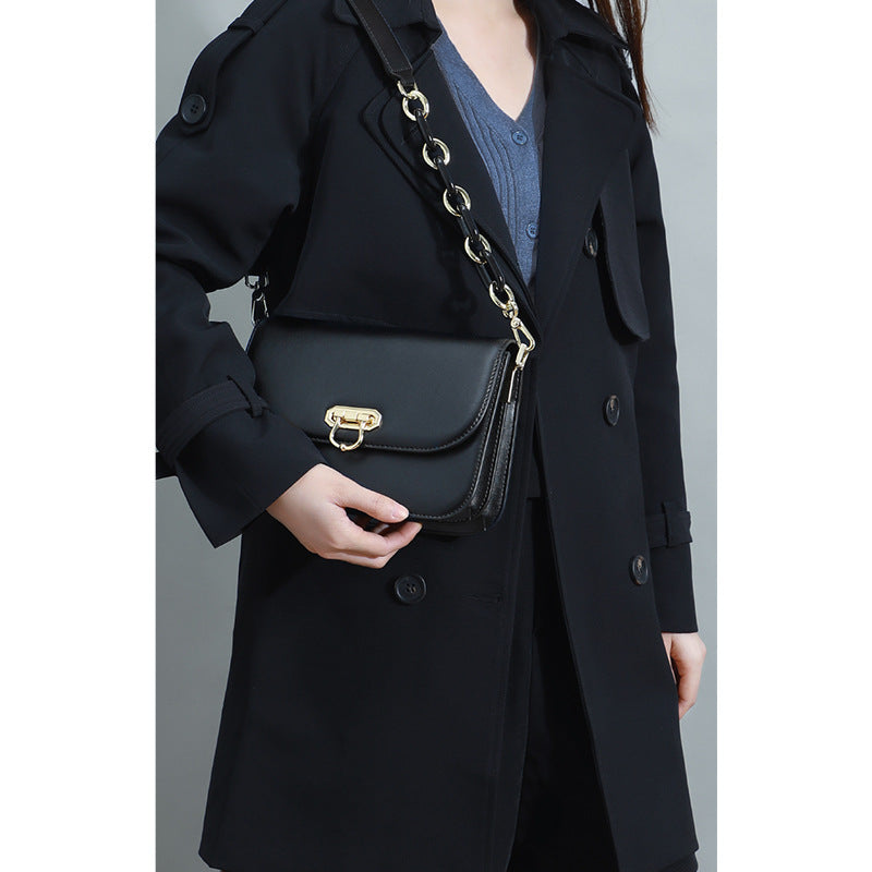 Women's Summer Genuine Leather Underarm Chain Fashion Crossbody Bags
