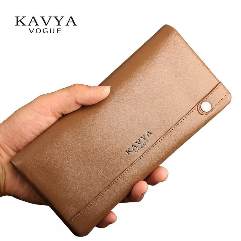 Men's Leather Long Cowhide Zipper South Korean Men's Wallets
