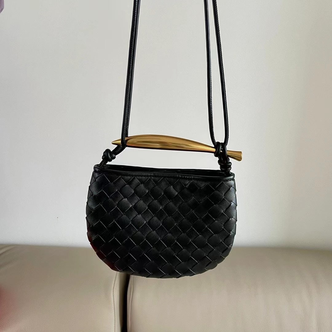 Women's Trendy Braided Leather Female Sardine For Crossbody Bags