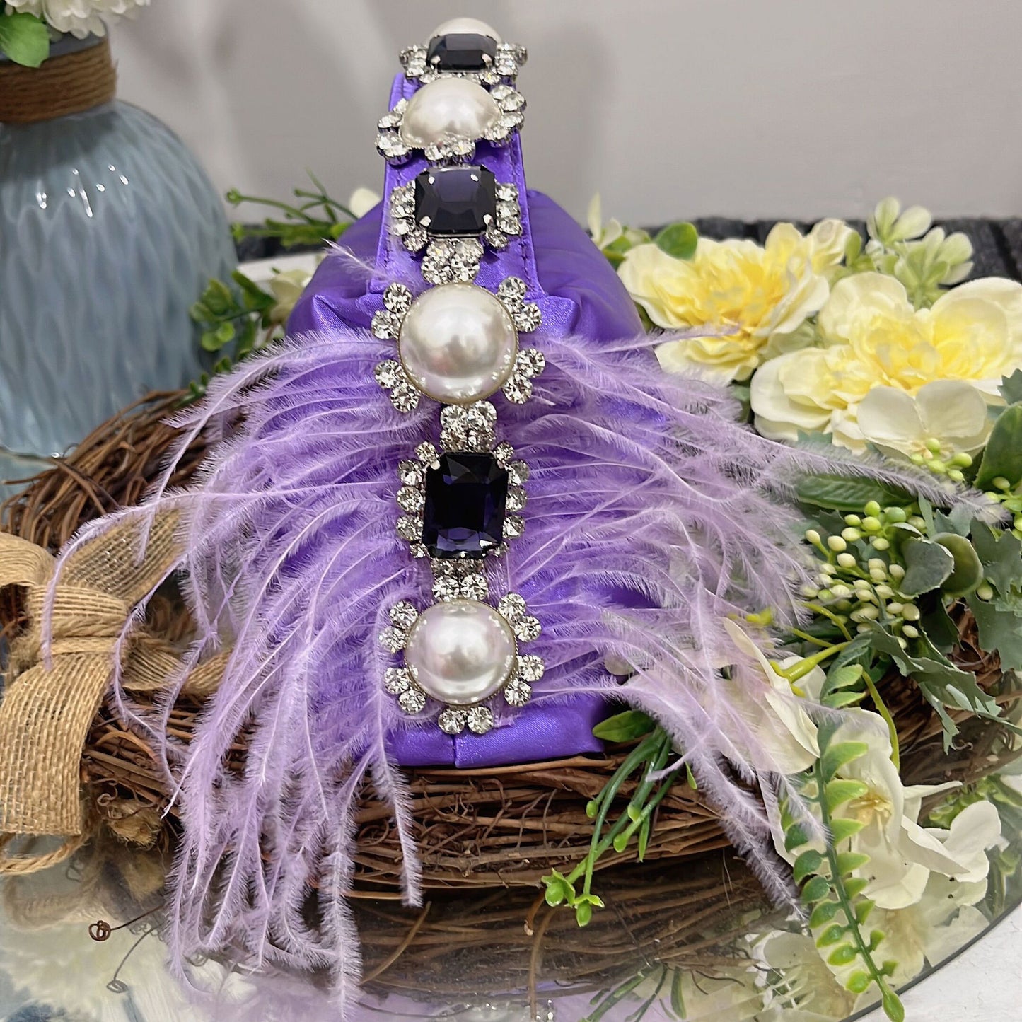 Women's Clutch Rhinestone Pearl Satin Lunch Box Summer Handbags