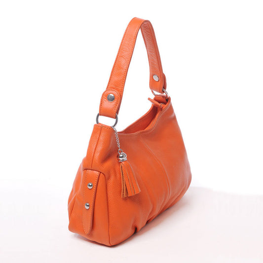 Women's Unique Underarm Cowhide Fashion Leather Shoulder Bags