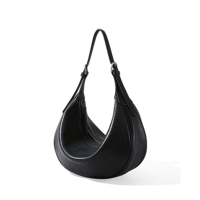 Women's Leather Commuter Dumpling Genuine High-grade Light Luxury Bags