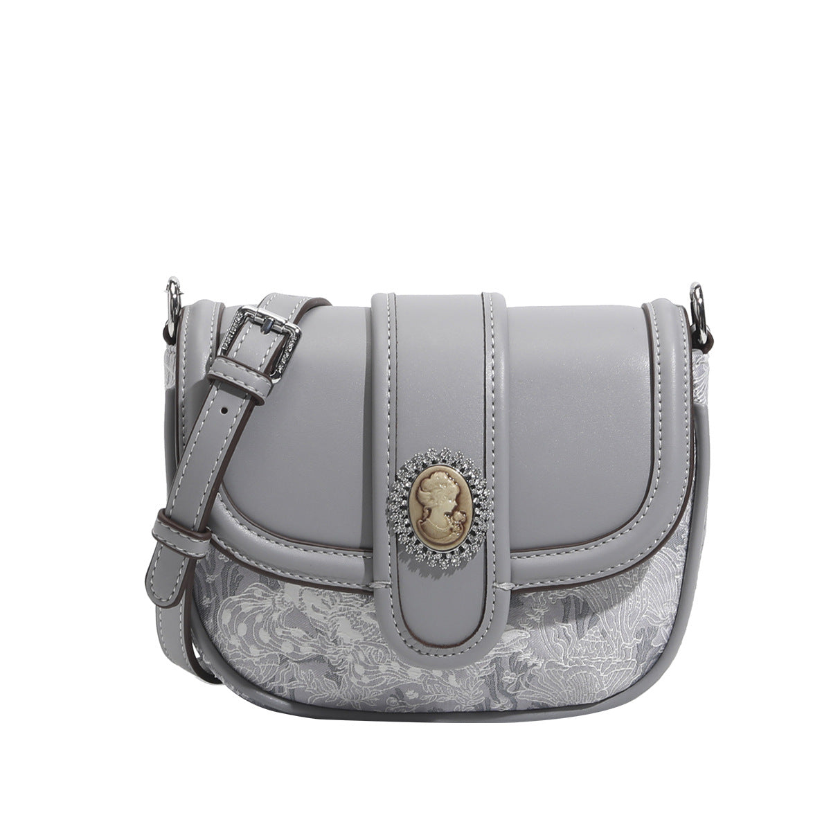 Women's Bright Denim Saddle Summer Semicircle Underarm Crossbody Bags