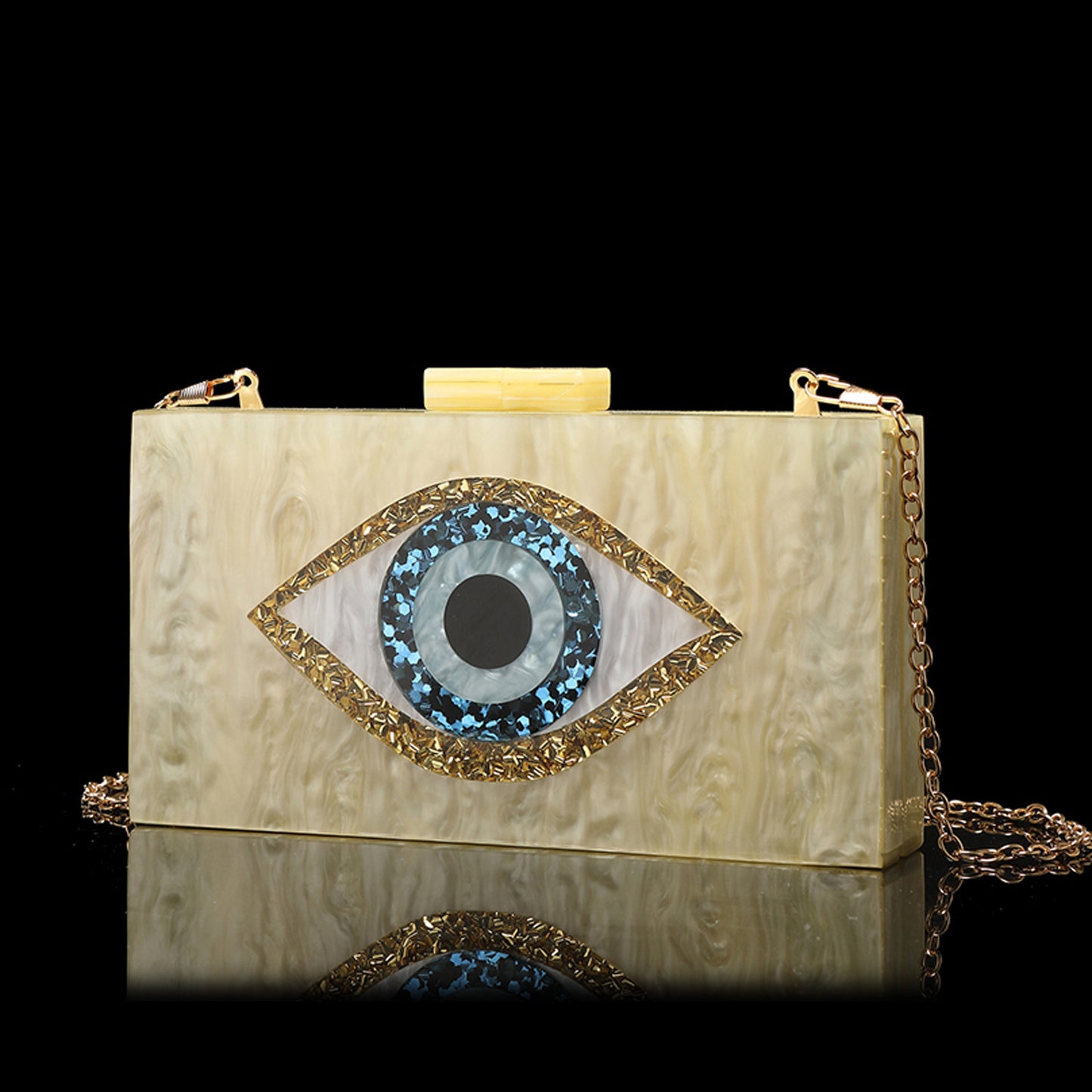 Eyes Acrylic Wedding Dinner Clutch Chain Evening Bags