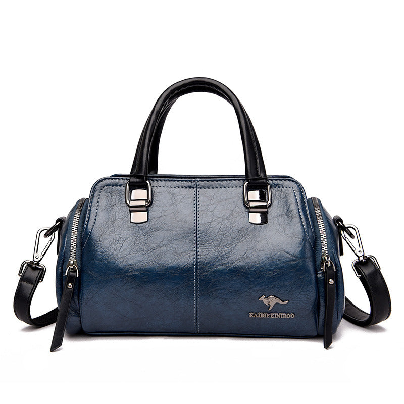 Women's Leather Trendy Soft Pillow Large Capacity Handbags