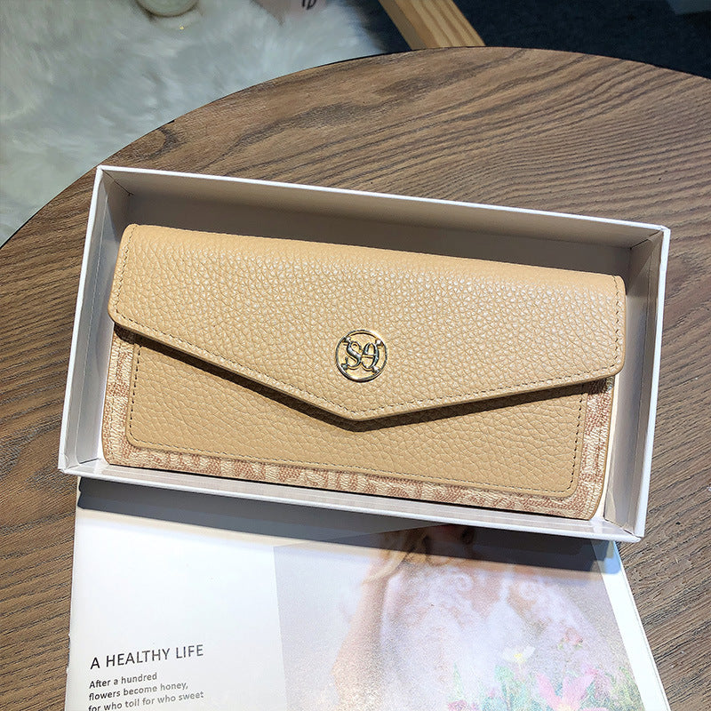 Women's Fashion Long Two Fold Leather Ladies Wallets