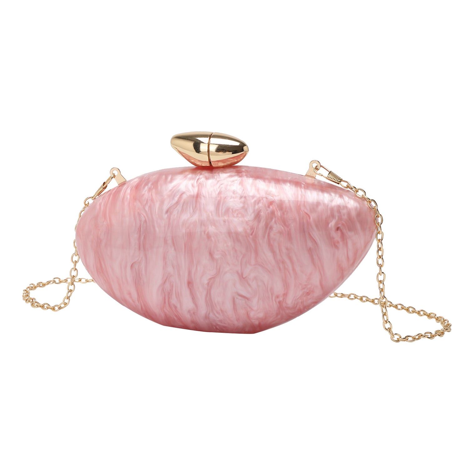 Women's Dinner Fashion Trend Acrylic Clutch Oval Handbags