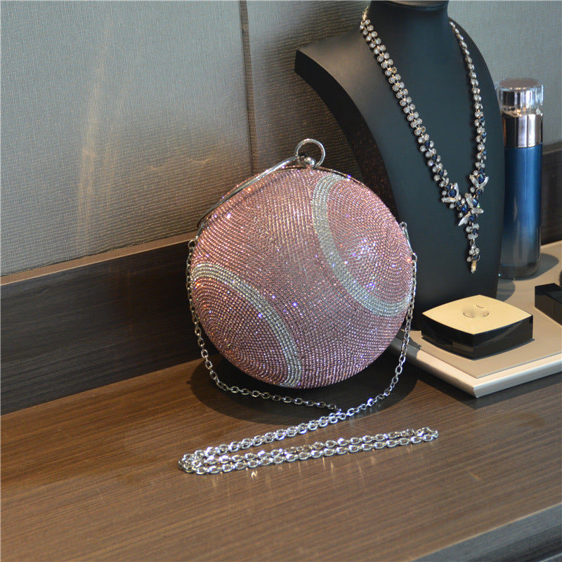 Women's Plastic Diamond Portable Ball Rhinestone Tennis Evening Bags