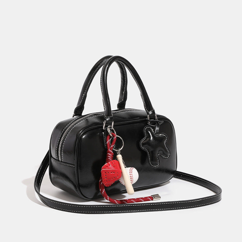 Niche Beta Bowling Female Vintage Boston Handbags