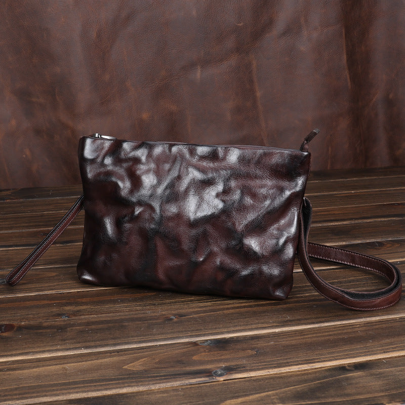 Women's & Men's & Pleated Clutch Large Capacity Genuine Men's Handbags