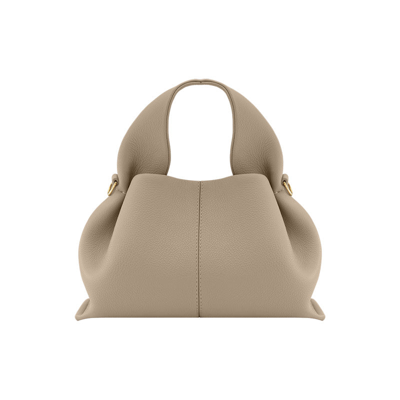 Durable Dumpling French Minority Cowhide Cloud Crossbody Bags