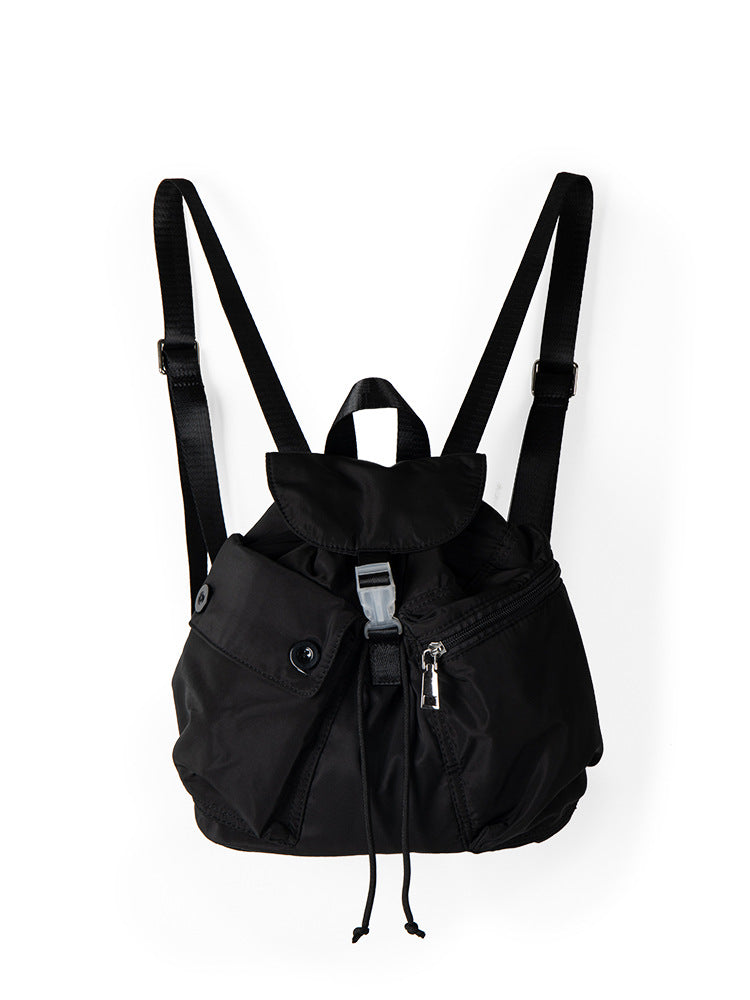 Women's Korean Style Niche Nylon Simple Texture Backpacks
