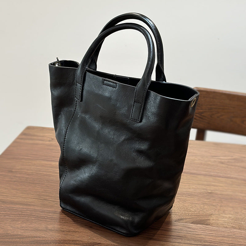 Top Layer Leather Simple Genuine Mother Retro Leisure Handbags